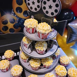 3 Tiers Movie Night Cupcake Stand Movie Night Party Decorations Movie  Projector Reel Cupcake Tower Cardboard Cupcake Holder