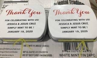 Personalized Thank You Mint Tins - 24 Pc.