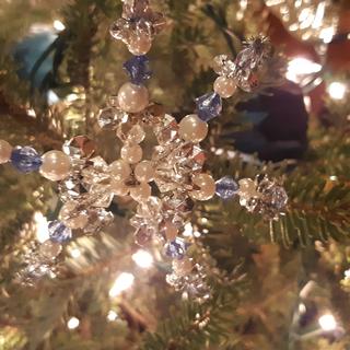 Holiday Beaded Ornament Kit - Mini Snowflakes 2, Makes 24 - 20280495