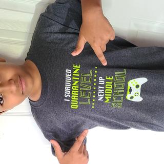 I Survived Quarantine Level Next Up Middle School Gamer Youth T Shirt Oriental Trading