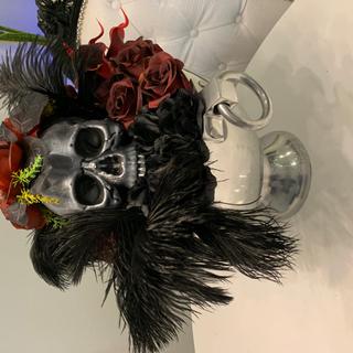 goth. She shed decor flowers shabby chic halloween day ofvthe dead Skull halloween decoration