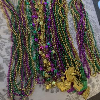 CRESCENT MOON CATHEDRAL Mardi Gras Necklace Beads 