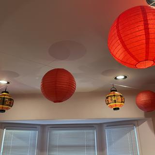 12 Solid Color Hanging Paper Lanterns - 12 Pc.