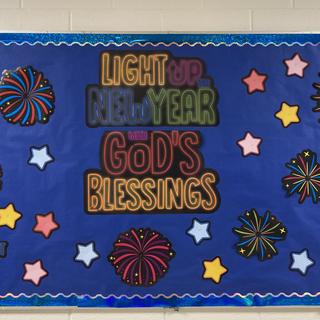 Let Your Light Shine In The New Year Bulletin Board Set