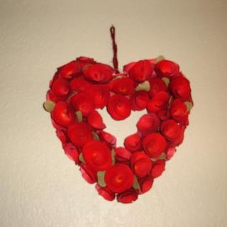 Red Rose Heart Wreath