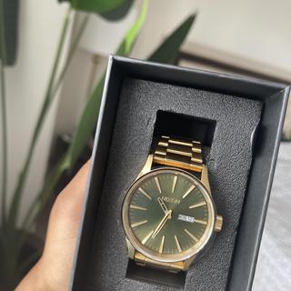 Nixon sentry ss gold green outlet sunray