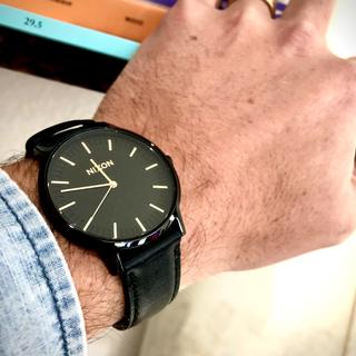 Nixon Porter Leather Watch - All Black/Gold