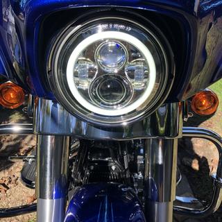 HogWorkz Chrome 7 in. Halomaker LED Headlight Kit - HW167004 Harley ...