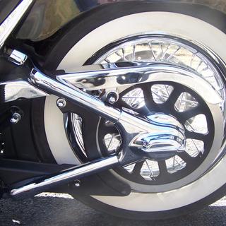 Chrome swingarm covers store for softail