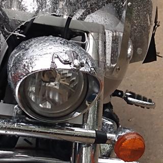 Skeleton 7" Headlamp Visor Harley Tour Ornament Skull V-Twin Custom 33-1936 E5 