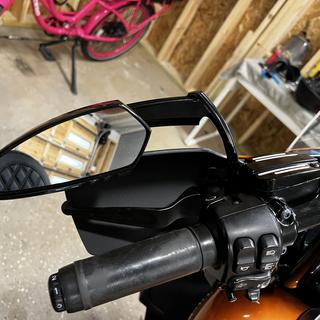 Kuryakyn Black Scythe Mirrors - 1760 Harley Motorcycle Goldwing