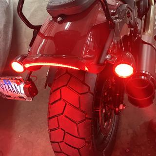 Custom Dynamics Smoke Integrated Fat Bob Led Taillight w/Turn