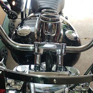 Drag Specialties 3 in. Chrome Risers with 1 1/4 in. Pullback