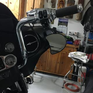 street glide mirror drop brackets