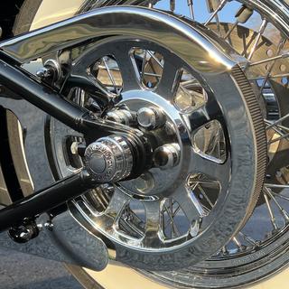 Outer Pulley Cover 66 Tooth Chrome for Harley Davidson by V-Twin