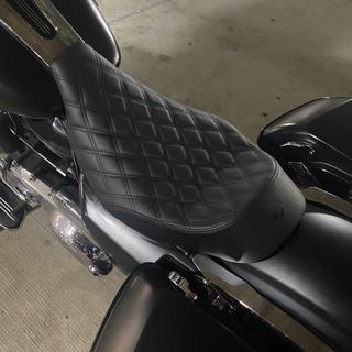 Saddlemen Black Renegade Lattice-Stitch Solo Seat - 808-07B-002LS