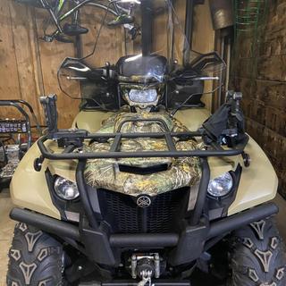 PowerMadd 24572 ProTEK Windshield for ATV Clear with black graphics and headlight cut-out Rapid Release Mount 