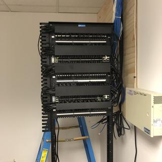Triple patch with wire management and jumpers. Thanks Monoprice