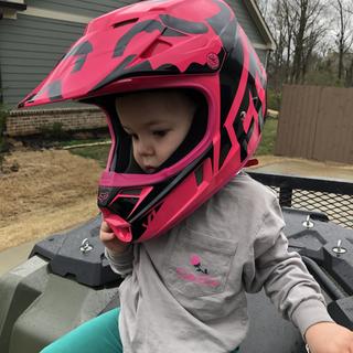 fox youth helmet pink