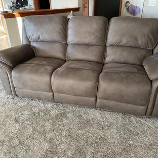 Skye microfiber store power reclining sofa