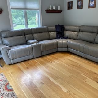 Ridgewood 6 pc. Leather Power Reclining Sectional Sofa Raymour