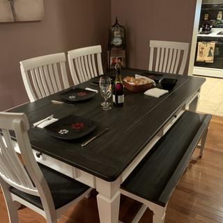 breakfast nook table and bench set