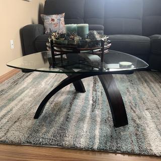 allure glass coffee table