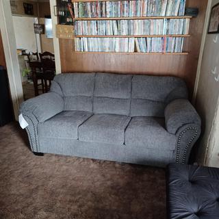 Allmax pewter sofa 2024 and loveseat