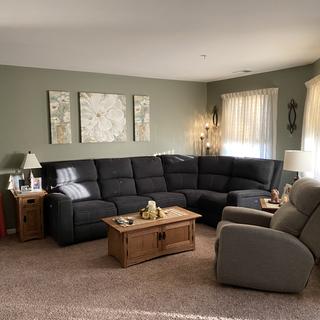 Ian 5-pc. Power Sectional w/ Power Headrest & Lumbar | Raymour & Flanigan