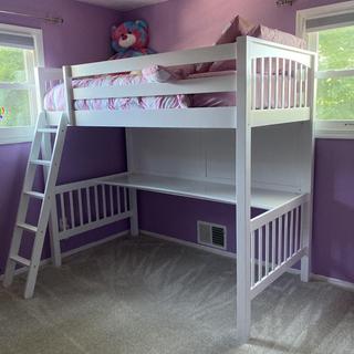 raymour and flanigan loft bed with desk