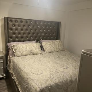 Coralayne Upholstered 4-pc. Bedroom Set | Raymour & Flanigan