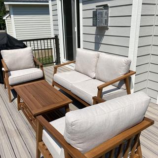 Monterey Eucalyptus 4-pc. Outdoor Seating Set | Raymour & Flanigan