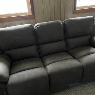 Skye microfiber deals power reclining sofa