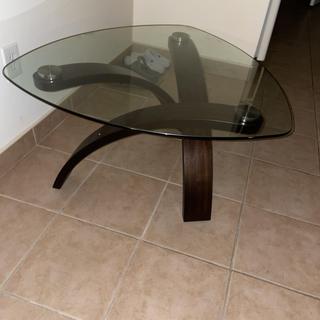 allure glass coffee table