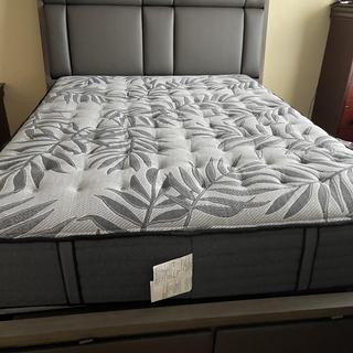 tpi sound sleep iii queen bed with storage and bluetooth