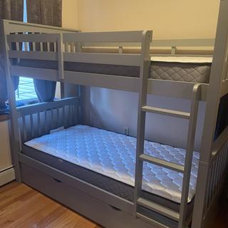 Jordan Twin-Over-Twin Bunk Bed w/ Trundle | Raymour & Flanigan