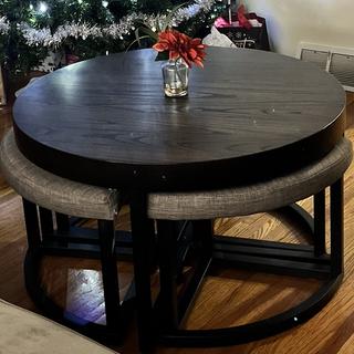 Cocktail table with stools hot sale