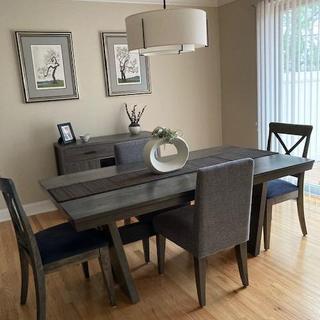 white granite dining room table