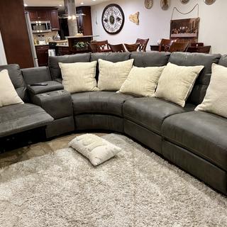 Rockland Microfiber 5-pc. Power Sectional | Raymour & Flanigan