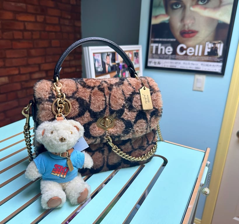 Coach bear bag charm sale