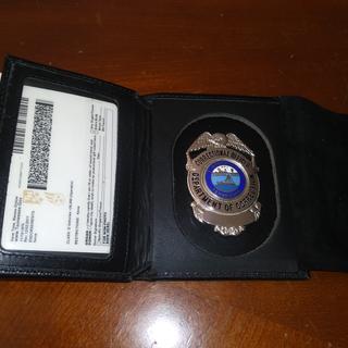 Gun&Flower Leather Police Supreme Hidden Badge Wallet