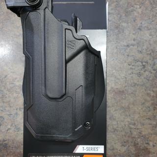 BLACKHAWK! T-Series L3D Level 3 Light Bearing Duty Holster Fits Glock  17/19/22/23 with TLR-1, 2 Right Hand Polymer Basketweave Finish Black  [FC-604544662887] - Cheaper Than Dirt