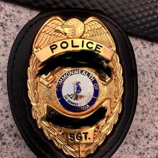 Police Badge Holders - Clip-on Recessed Shield Cut w/ Custom Text