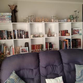 Photo showing size and capacity on these great cubby shelves