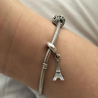 Hula hoop tristeza difícil Charm de plata P925 Pandora Colgante Torre Eiffel