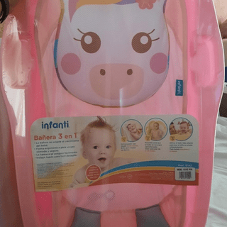 Hamaca para bañera color rosado Infanti - INFANTI