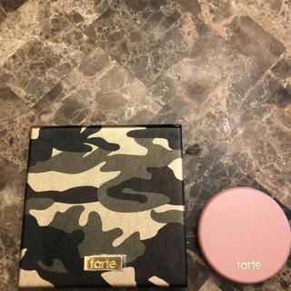 Next to full size Tarte blush, to show scale of size