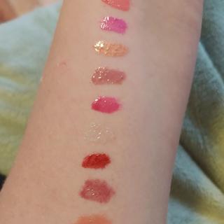 All the colors swatched on my arm, starting from tiki bar at the bottom.
