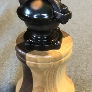 Antique Style Pepper Mill and Salt Shaker Set in Cebil