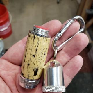 Lip Balm Holder Keychain Kit in Golden Anodized Aluminum at Penn